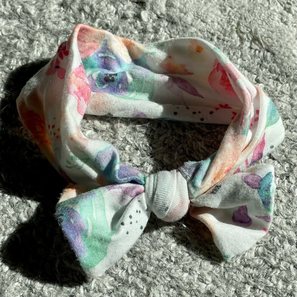 Copper Pearl Knit Headband in Bloom